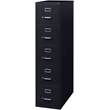 Scranton & Co 26.5 in Deep 5-Drawer Vertical File Cabinet in Black