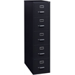 Scranton & Co 26.5 in Deep 5-Drawer Vertical File Cabinet in Black