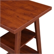 Scranton & Co Double Trestle Desk in Warm Cherry Finish with Shelves