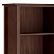 Scranton & Co 72x26 in 5-Shelf Bookcase in Solid Russet Brown Wood