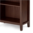 Scranton & Co 72x26 in 5-Shelf Bookcase in Solid Russet Brown Wood