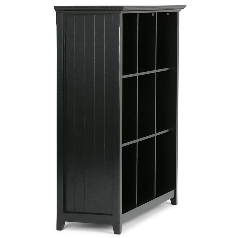 Scranton & Co 9 Cube Wood Bookcase Storage Unit in Black Finish