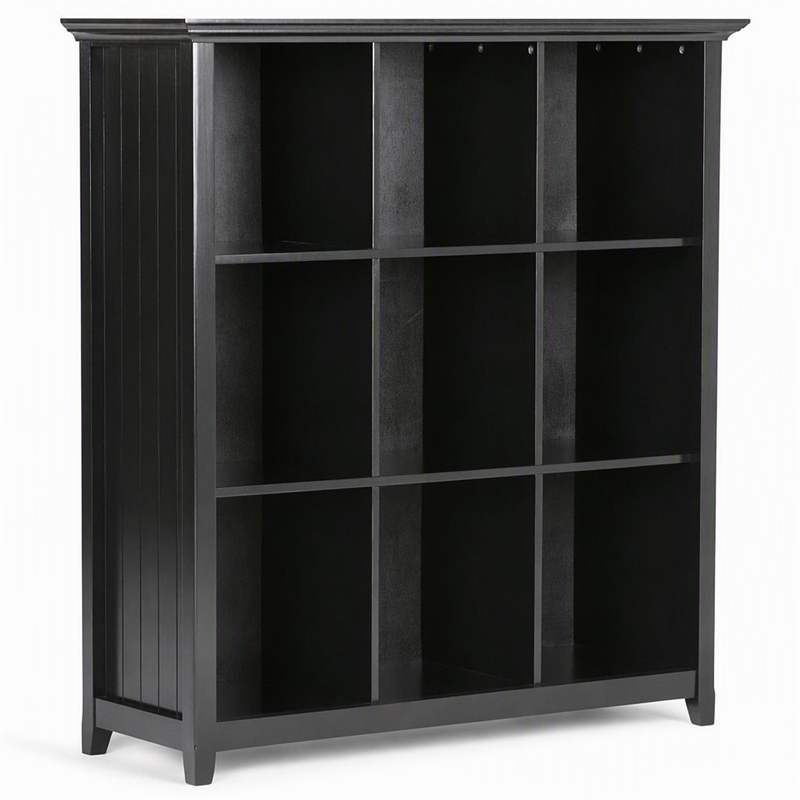 Scranton & Co 9 Cube Wood Bookcase Storage Unit in Black Finish