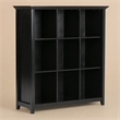 Scranton & Co 9 Cube Wood Bookcase Storage Unit in Black Finish