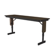 Scranton & Co 18x60 Adjustable Height Folding Seminar Table in Walnut Finish