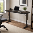 Scranton & Co 18x60 Adjustable Height Folding Seminar Table in Walnut Finish