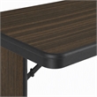 Scranton & Co 18x60 Adjustable Height Folding Seminar Table in Walnut Finish
