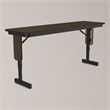 Scranton & Co 18x60 Adjustable Height Folding Seminar Table in Walnut Finish