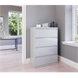 Scranton & Co 36-in Metal 4 Drawer Lateral File Cabinet Light Gray
