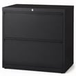 Scranton & Co 36-in Metal 2 Drawer Lateral File Cabinet Black