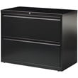 Scranton & Co 36-in Metal 2 Drawer Lateral File Cabinet Black