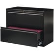Scranton & Co 36-in Metal 2 Drawer Lateral File Cabinet Black