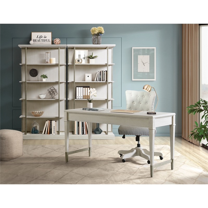 Scranton & Co Wood Bookcase in Champagne Finish with 4 Shelves