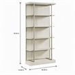 Scranton & Co Wood Bookcase in Champagne Finish with 4 Shelves