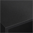 Scranton & Co 3 Door Cabinet in Black Wood Finish with Open Shelf Compartment