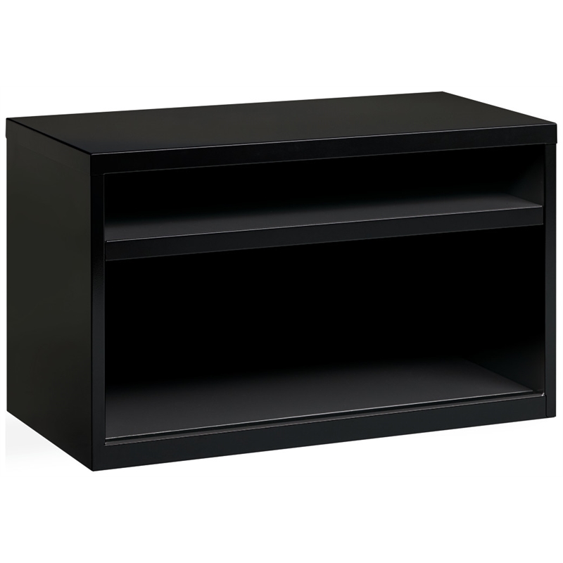 Scranton & Co 36-Inch Metal Credenza with Shelves in Black Finish