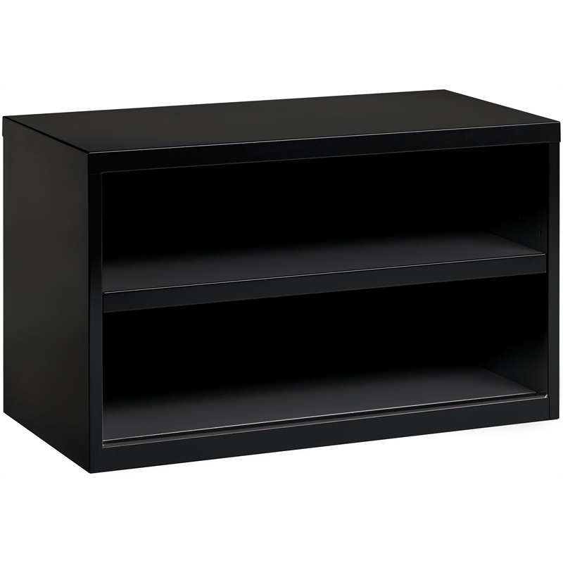 Scranton & Co 36-Inch Metal Credenza with Shelves in Black Finish
