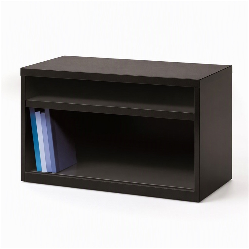 Scranton & Co 36-Inch Metal Credenza with Shelves in Black Finish