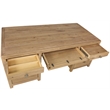 Scranton & Co Driftwood Executive Desk in Light Oak with 7 Drawers