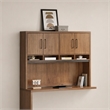 Scranton & Co Wood Hutch with Doors Fully Assembled in Medium Brown