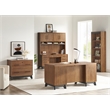 Scranton & Co Wood Hutch with Doors Fully Assembled in Medium Brown
