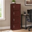 Scranton & Co 4 Shelf 4 Door Wooden Bookcase in Mahogany Finish