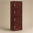 Scranton & Co 4 Shelf 4 Door Wooden Bookcase in Mahogany Finish