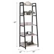 Scranton & Co Ladder Bookshelf with 5 Wooden Shelves in Natural & Black
