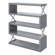 Scranton & Co Contemporary Wood 5-Shelf Bookcase in Glossy Gray
