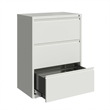 Scranton & Co 30 in Wide 3 Drawer Metal Lateral Filing Cabinet in White
