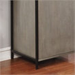 Scranton & Co Modern Metal and Wood 1-Cabinet Bookcase in Gray