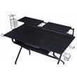 Scranton & Co Black 2-Shelf Wooden Computer Desk with Keyboard Tray