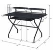 Scranton & Co Black 2-Shelf Wooden Computer Desk with Keyboard Tray