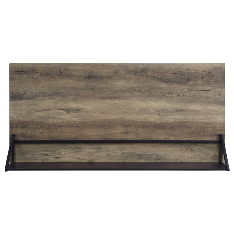 Scranton & Co 2-Shelf Engineered Wood Writing Desk in Rustic Oak and Black