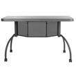 Scranton & Co Modern Plastic Teacher's WorkPod Desk in Charcoal Slate