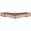 Scranton & Co Wall-Mount Corner Wood Office Desk in Walnut and White