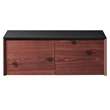 Scranton & Co Wall-Mount Office Storage Cabinet in Black Cherry Finish