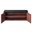 Scranton & Co Wall-Mount Office Storage Cabinet in Black Cherry Finish
