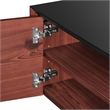 Scranton & Co Wall-Mount Office Storage Cabinet in Black Cherry Finish