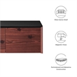 Scranton & Co Wall-Mount Office Storage Cabinet in Black Cherry Finish