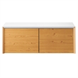 Scranton & Co Wall-Mount Office Storage Cabinet in White Natural Finish