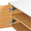 Scranton & Co Wall-Mount Office Storage Cabinet in White Natural Finish