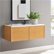 Scranton & Co Wall-Mount Office Storage Cabinet in White Natural Finish
