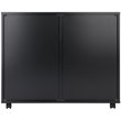 Scranton & Co 2-Section Mobile Storage Cabinet with 6 Wheels in Black