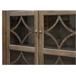 Scranton & Co Carson Wood Bookcase with Glass Doors in Weathered Dove