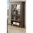 Scranton & Co Carson Wood Bookcase with Glass Doors in Weathered Dove