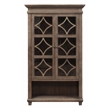 Scranton & Co Carson Wood Bookcase with Glass Doors in Weathered Dove