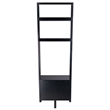 Scranton & Co Leaning Drawer Bookcase with 2 Shelves in Black Wood