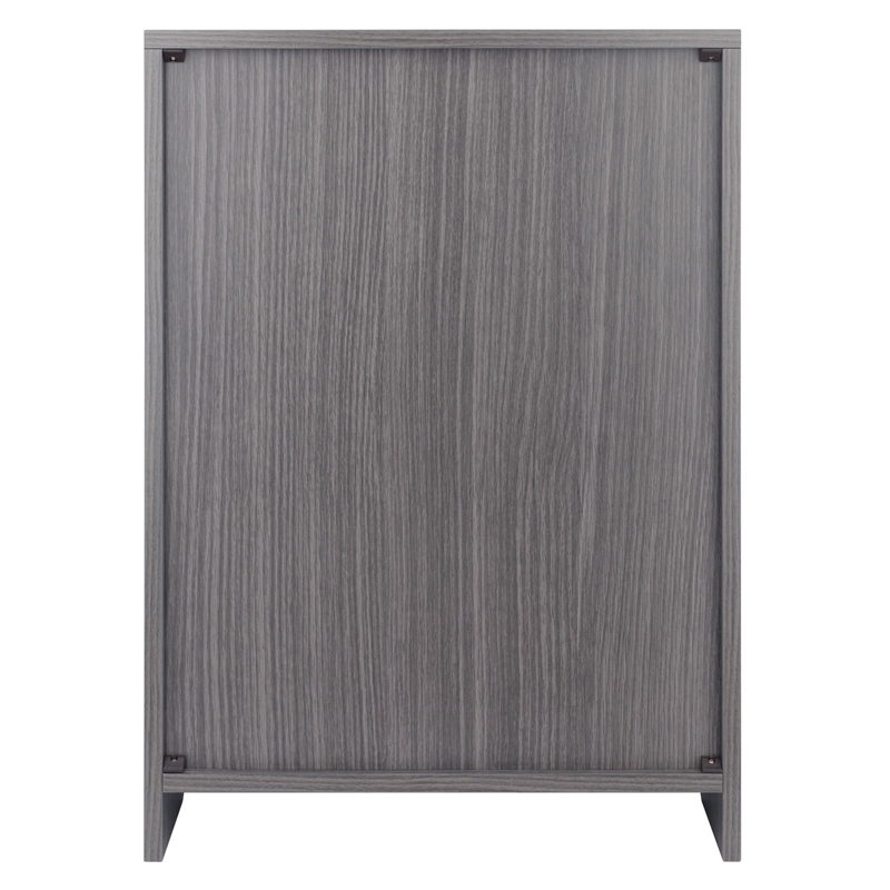 scranton & co charcoal open shelf storage cabinet with 4 adjustable shelves
