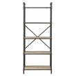 Scranton & Co 5-Tier Bookshelf in Antique Oak and Sandy Gray